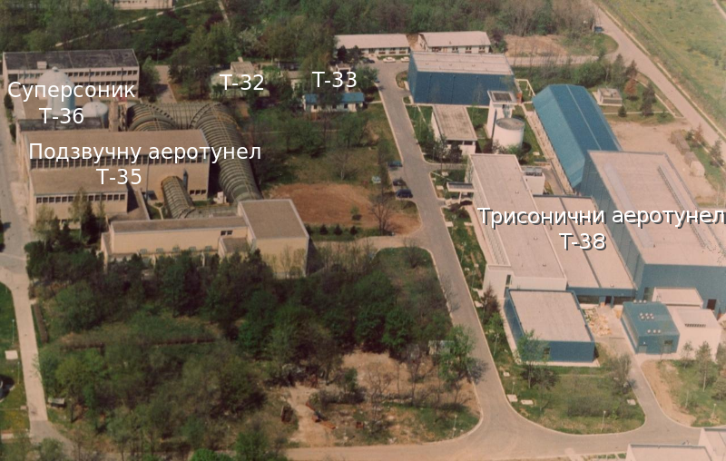 Поглед на аеротунеле из ваздуха.